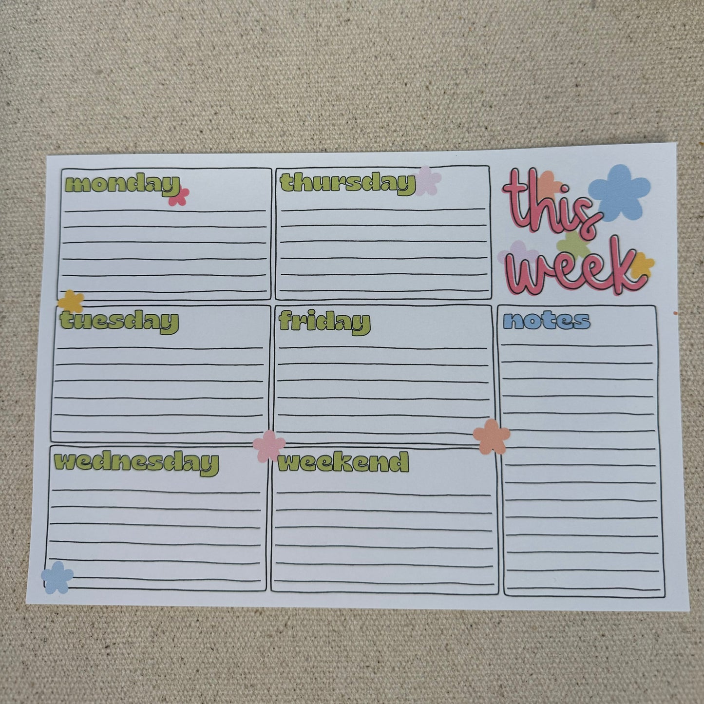 A5 This Week Planner