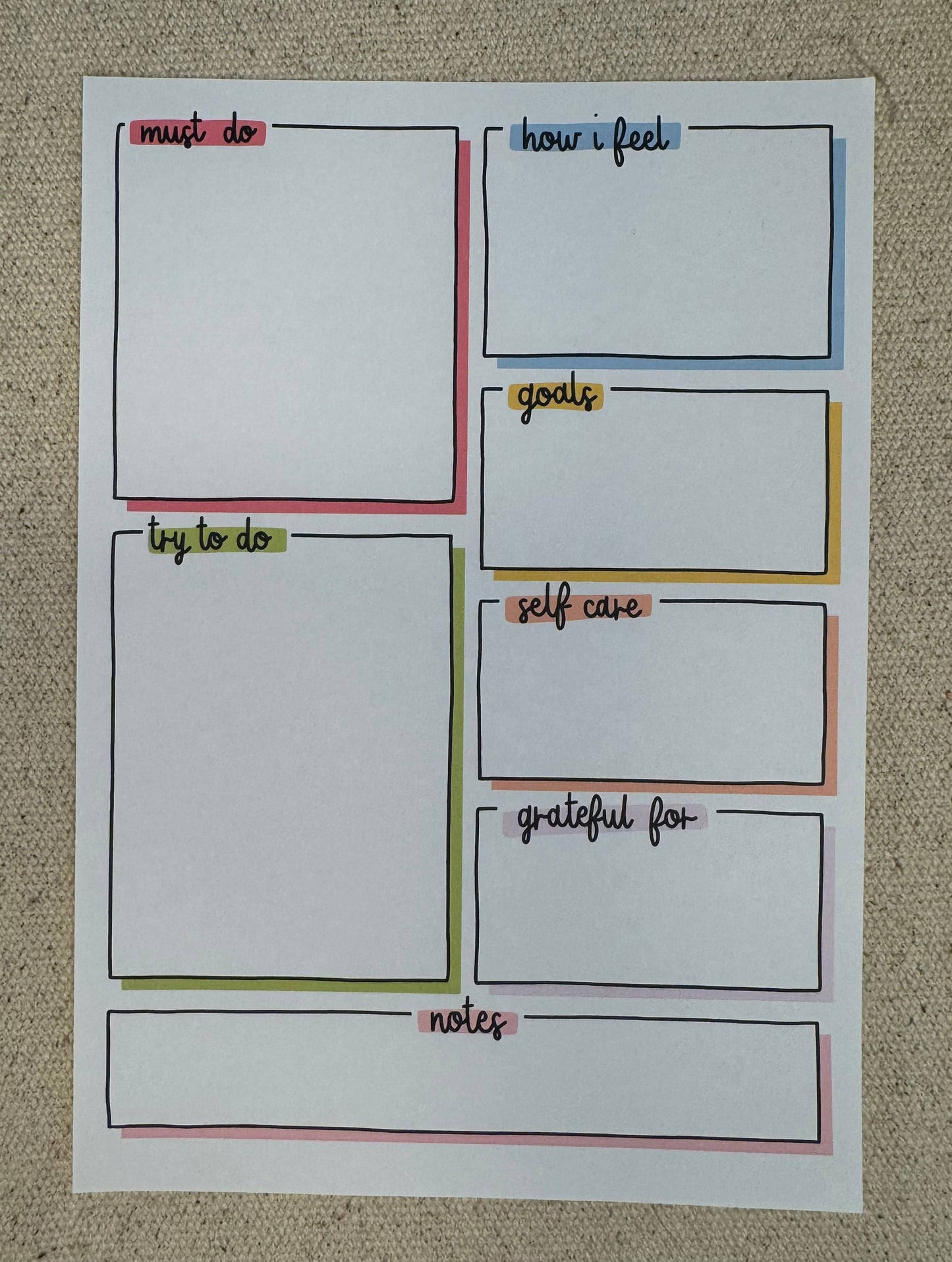A5 Daily Focus Notepad
