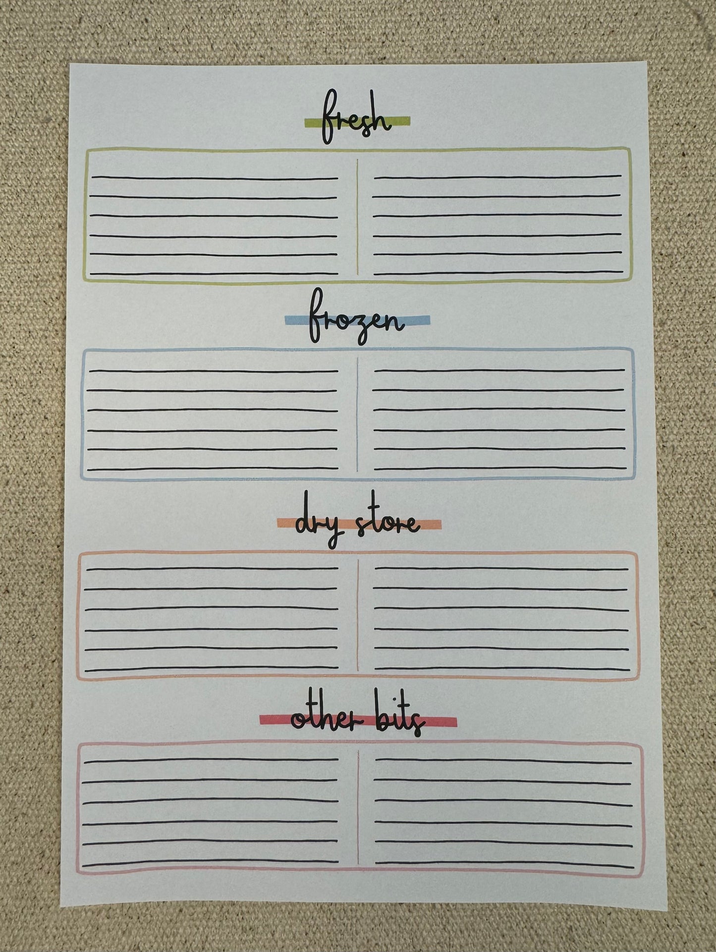 A5 Shopping List Notepad